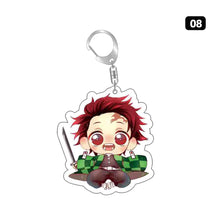 Load image into Gallery viewer, Demon Slayer Fashion Cosplay Cartoon Keychain Key Chain Ring Anime Keyring Hot Sales Bag Pendant
