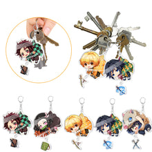 Load image into Gallery viewer, Demon Slayer Fashion Cosplay Cartoon Keychain Key Chain Ring Anime Keyring Hot Sales Key Chains
