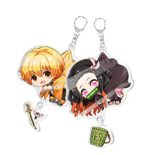 Load image into Gallery viewer, Demon Slayer Fashion Cosplay Cartoon Keychain Key Chain Ring Anime Keyring Hot Sales Key Chains
