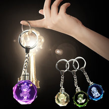 Load image into Gallery viewer, Demon Slayer Fashion Cosplay Cartoon Keychain LED Light Key Chain Ring Anime Keyring Hot Sales Key Chains
