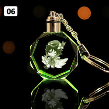 Load image into Gallery viewer, Demon Slayer Fashion Cosplay Cartoon Keychain LED Light Key Chain Ring Anime Keyring Hot Sales Key Chains
