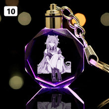 Load image into Gallery viewer, Demon Slayer Fashion Cosplay Cartoon Keychain LED Light Key Chain Ring Anime Keyring Hot Sales Key Chains
