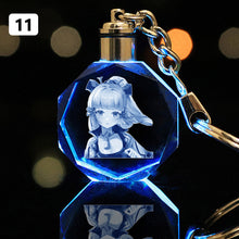 Load image into Gallery viewer, Demon Slayer Fashion Cosplay Cartoon Keychain LED Light Key Chain Ring Anime Keyring Hot Sales Key Chains
