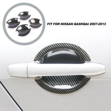 Load image into Gallery viewer, 4Pcs/Set Car Door Handle Bowl Protective Cover Trim Chrome/Carbon Fiber For Nissan Qashqai 2007-2013
