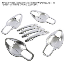 Load image into Gallery viewer, 12Pcs/Set Car Door Handle Cover Door Handle Bowl Cover Trims Styling Chrome Covers For Nissan Qashqai J10 14-18
