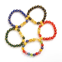Load image into Gallery viewer, Pi Yao Beads Bracelet Men Women Wristband Pixiu Creative Wealth and Good Luck Bracelet Elastic Religious Couple Bracelet
