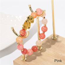 Load image into Gallery viewer, Pixiu Cracked Imitation Agate Wealth and Good Luck Bracelet Pi Yao Beads Bracelet Men Women Wristband Elastic Religious Bracelet
