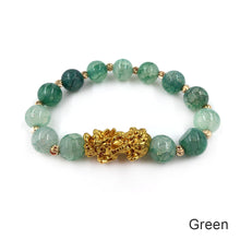 Load image into Gallery viewer, Pixiu Cracked Imitation Agate Wealth and Good Luck Bracelet Pi Yao Beads Bracelet Men Women Wristband Elastic Religious Bracelet
