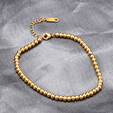 Load image into Gallery viewer, Gold Plated Non-Tarnish Lucky Ball Bracelet Titanium Steel Fashion 18k Beaded Elastic Rope Women Elegant Jewelry Accessories
