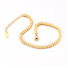 Load image into Gallery viewer, Gold Plated Non-Tarnish Lucky Ball Bracelet Titanium Steel Fashion 18k Beaded Elastic Rope Women Elegant Jewelry Accessories
