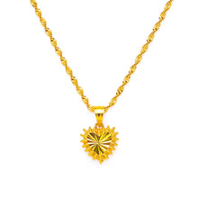 Load image into Gallery viewer, Gold Necklace Pawn Female Water Wave Chain Gold-plated Copper Creative Love Heart Pendant Necklace Gold Jewelry Pendant Necklace
