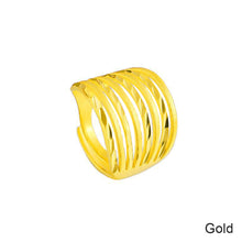 Load image into Gallery viewer, Alluvial Gold Ring Female Frosted Imitation Finger Hollow-out Adjustable Opening Long Ring Creative Jewelry Accessories
