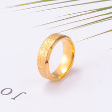 Load image into Gallery viewer, Simple Gold Ring Dull Polish Wedding Couple Ring Matte Fashion Stainless Steel Ring for Women Jewelry Casual Hand Accessories
