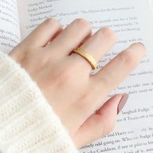 Load image into Gallery viewer, Simple Gold Ring Dull Polish Wedding Couple Ring Matte Fashion Stainless Steel Ring for Women Jewelry Casual Hand Accessories
