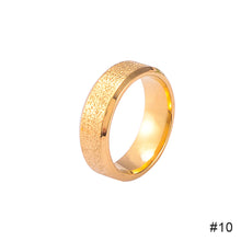 Load image into Gallery viewer, Simple Gold Ring Dull Polish Wedding Couple Ring Matte Fashion Stainless Steel Ring for Women Jewelry Casual Hand Accessories

