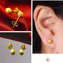 Load image into Gallery viewer, Saudi Gold Rose Hollow-out Ear Stud Fashion Female Simple Love Heart Design Earrings Gold Clover Jewelry Women Accessories
