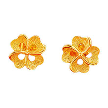Load image into Gallery viewer, Saudi Gold Rose Hollow-out Ear Stud Fashion Female Simple Love Heart Design Earrings Gold Clover Jewelry Women Accessories
