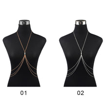 Load image into Gallery viewer, Sexy Body Chain Harness Bodychain For Women Belly Waist Bikini Chain Female Bodysuit Jewelry Girls Fashion Boho Beach Jewelery
