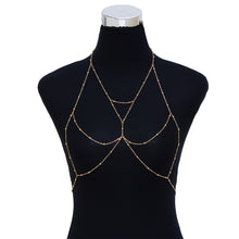 Load image into Gallery viewer, Fashion Metal Ladies Body Chain Sexy Style Chest Chain Hollow Out Bikini Ladies Women Breast Chain Body Decorative Jewelry
