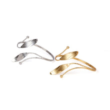 Load image into Gallery viewer, Fashion Bohemian Leaf Charm Upper Arm Bracelet Metal Leaves Curve Creative Arm Cuff Armlet Bangle Bracelets Jewelry for Women
