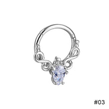Load image into Gallery viewer, Butterfly Nose Piercing Ring Nasal Septum Piercing Ring Titanium Steel Nose Stud Piercing NosePin Jewelry Women Men Accessories
