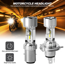 Load image into Gallery viewer, H4 H6 BA20D LED Motorcycle Headlight Blub DC 12V 6500K Moto Light CSP 1860 Chip Scooter Motobike Head Lamp
