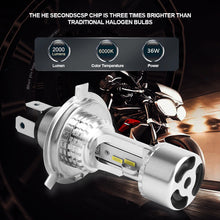 Load image into Gallery viewer, H4 H6 BA20D LED Motorcycle Headlight Blub DC 12V 6500K Moto Light CSP 1860 Chip Scooter Motobike Head Lamp
