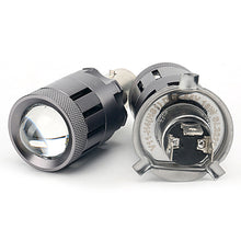 Load image into Gallery viewer, Motorcycle Bulb H4/H6 BA20D 16W Dual Color Projector Lens Hi/Lo Light LED V11 Motorcycle Headlight
