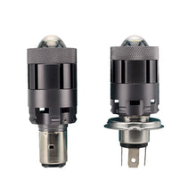 Load image into Gallery viewer, Motorcycle Bulb H4/H6 BA20D 16W Dual Color Projector Lens Hi/Lo Light LED V11 Motorcycle Headlight
