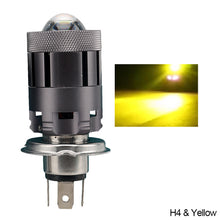 Load image into Gallery viewer, Motorcycle Bulb H4/H6 BA20D 16W Dual Color Projector Lens Hi/Lo Light LED V11 Motorcycle Headlight
