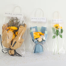 Load image into Gallery viewer, Multifunctional Rose Gift Bag Transparent Flower Bag Tote Bag with English Card for Wedding Party Mother's Day Flower box
