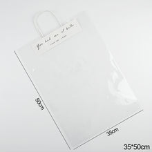 Load image into Gallery viewer, Multifunctional Rose Gift Bag Transparent Flower Bag Tote Bag with English Card for Wedding Party Mother's Day Flower box
