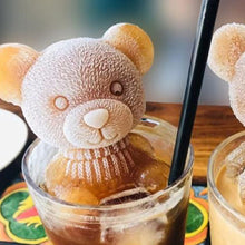 Load image into Gallery viewer, Silicone Bear Ice Cube Mold Celebrity Summer Ice Tea Coffee Milk Ice Maker Juice Bar Cocktail Wine Decoration Mold Tray Cafe Bar Tool
