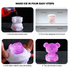 Load image into Gallery viewer, Silicone Bear Ice Cube Mold Celebrity Summer Ice Tea Coffee Milk Ice Maker Juice Bar Cocktail Wine Decoration Mold Tray Cafe Bar Tool
