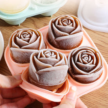 Load image into Gallery viewer, Silicone Rose Ice Cube Mold Summer Wiskey Beer Flower Ice Maker Juice Bar Cocktail Wine Decoration Mold Tray Kitchen Tool

