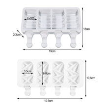 Load image into Gallery viewer, 4Cell/Cavity Silicone Ice Cream Mould DIY Popsicle Mold Ice Cube Tray Puck Popsicle Mold Chocolate Mold Tray
