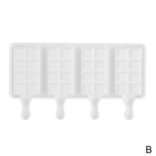 Load image into Gallery viewer, 4Cell/Cavity Silicone Ice Cream Mould DIY Popsicle Mold Ice Cube Tray Puck Popsicle Mold Chocolate Mold Tray
