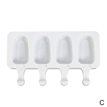 Load image into Gallery viewer, 4Cell/Cavity Silicone Ice Cream Mould DIY Popsicle Mold Ice Cube Tray Puck Popsicle Mold Chocolate Mold Tray
