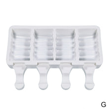 Load image into Gallery viewer, 4Cell/Cavity Silicone Ice Cream Mould DIY Popsicle Mold Ice Cube Tray Puck Popsicle Mold Chocolate Mold Tray
