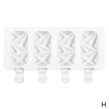 Load image into Gallery viewer, 4Cell/Cavity Silicone Ice Cream Mould DIY Popsicle Mold Ice Cube Tray Puck Popsicle Mold Chocolate Mold Tray
