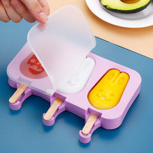 Load image into Gallery viewer, Silicone Ice Cream Mold Popsicle Molds DIY Homemade Cartoon Ice Cream Popsicle Ice Pop Maker Mould
