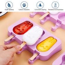 Load image into Gallery viewer, Silicone Ice Cream Mold Popsicle Molds DIY Homemade Cartoon Ice Cream Popsicle Ice Pop Maker Mould

