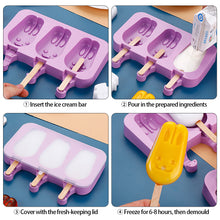 Load image into Gallery viewer, Silicone Ice Cream Mold Popsicle Molds DIY Homemade Cartoon Ice Cream Popsicle Ice Pop Maker Mould
