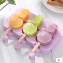 Load image into Gallery viewer, Silicone Ice Cream Mold Popsicle Molds DIY Homemade Cartoon Ice Cream Popsicle Ice Pop Maker Mould
