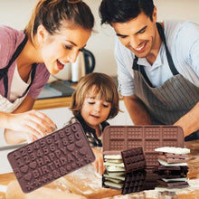 Load image into Gallery viewer, Letters Numbers Waffle Silicone Mold DIY Chocolate Cake Mold Baking Tray Dessert Pastry Cake Decorating Tools Ice Cube Mould
