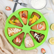 Load image into Gallery viewer, 8Cavity Round DIY Cake Mold 8 Slice Scone Bread Baking Mold Pizza Silicone Baking Tray Bakeware
