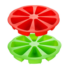 Load image into Gallery viewer, 8Cavity Round DIY Cake Mold 8 Slice Scone Bread Baking Mold Pizza Silicone Baking Tray Bakeware
