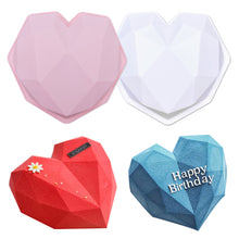 Load image into Gallery viewer, Large Silicone Diamond Heart Cake Mold Chocolate Fondant Cake Decoration Baking Tool Mousse Cake Dessert Candy Pastry Baking Accessories
