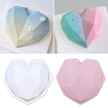 Load image into Gallery viewer, Large Silicone Diamond Heart Cake Mold Chocolate Fondant Cake Decoration Baking Tool Mousse Cake Dessert Candy Pastry Baking Accessories

