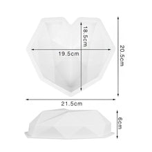 Load image into Gallery viewer, Large Silicone Diamond Heart Cake Mold Chocolate Fondant Cake Decoration Baking Tool Mousse Cake Dessert Candy Pastry Baking Accessories
